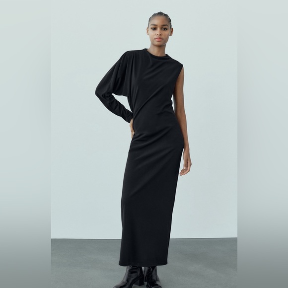 NWT ZARA ASYMMETRICAL DRESS - Picture 1 of 10
